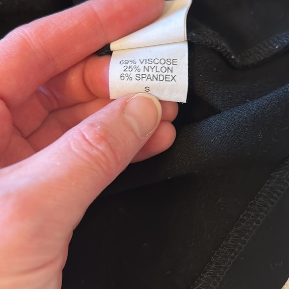 Eileen Fisher Ponte knit v neck 3-4 slv Black Dress size Small (true to size) - Picture 6 of 11